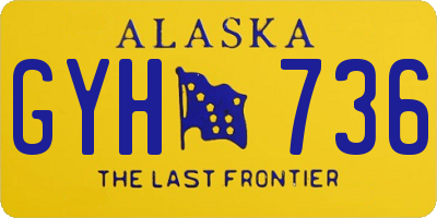 AK license plate GYH736