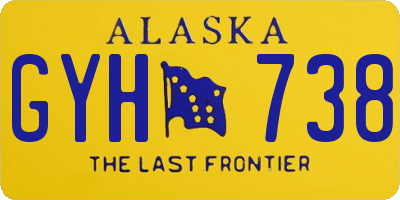 AK license plate GYH738