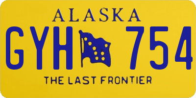 AK license plate GYH754
