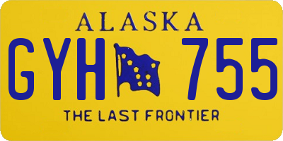 AK license plate GYH755