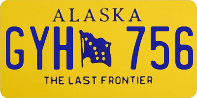 AK license plate GYH756