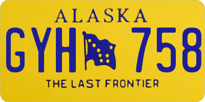 AK license plate GYH758