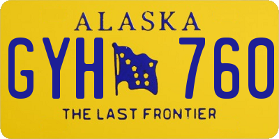 AK license plate GYH760