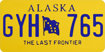 AK license plate GYH765