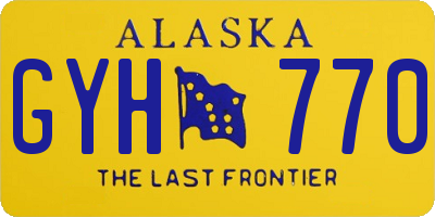 AK license plate GYH770