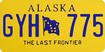AK license plate GYH775