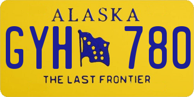 AK license plate GYH780