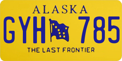 AK license plate GYH785