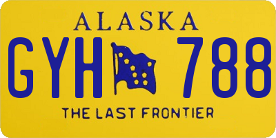 AK license plate GYH788