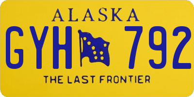 AK license plate GYH792