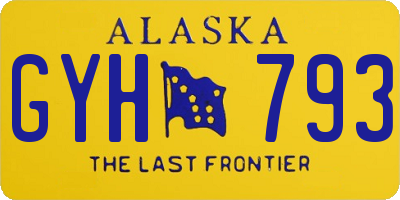 AK license plate GYH793