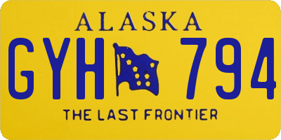 AK license plate GYH794