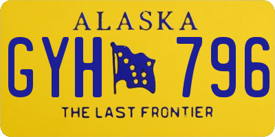 AK license plate GYH796