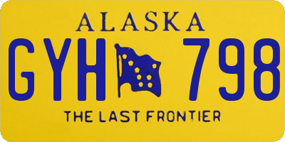 AK license plate GYH798