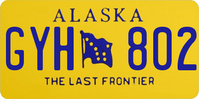 AK license plate GYH802