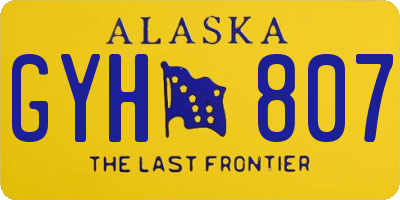 AK license plate GYH807