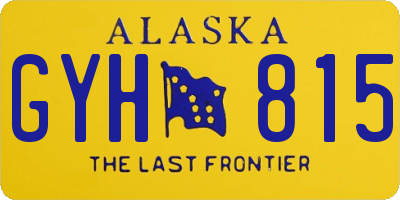 AK license plate GYH815