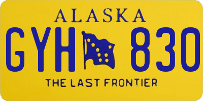 AK license plate GYH830