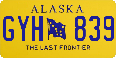 AK license plate GYH839