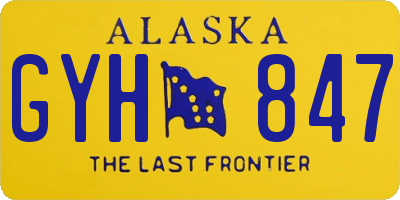 AK license plate GYH847