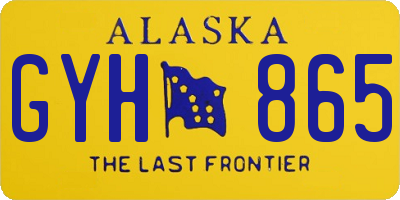 AK license plate GYH865