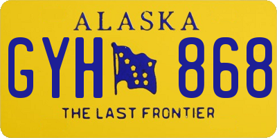 AK license plate GYH868