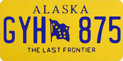 AK license plate GYH875