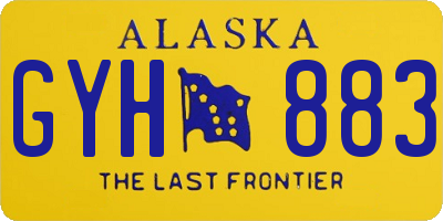 AK license plate GYH883