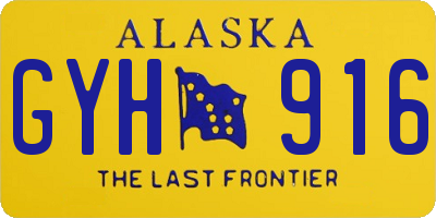 AK license plate GYH916