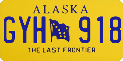 AK license plate GYH918