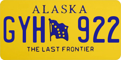 AK license plate GYH922