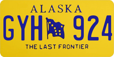 AK license plate GYH924