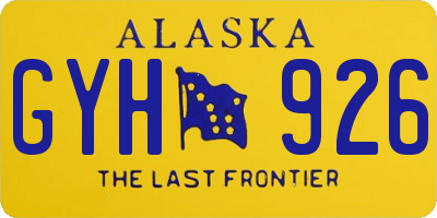 AK license plate GYH926