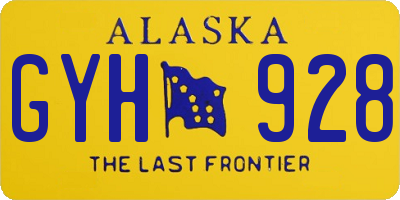 AK license plate GYH928