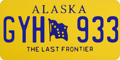 AK license plate GYH933