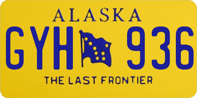 AK license plate GYH936