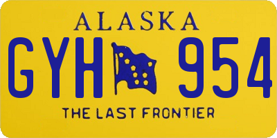 AK license plate GYH954