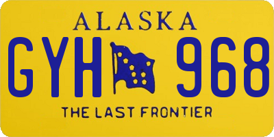 AK license plate GYH968