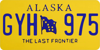 AK license plate GYH975