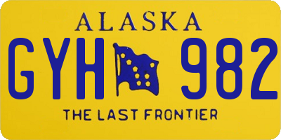 AK license plate GYH982
