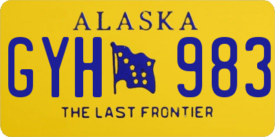 AK license plate GYH983