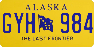 AK license plate GYH984