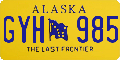 AK license plate GYH985