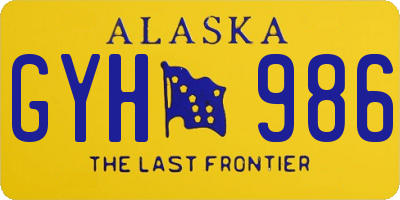 AK license plate GYH986