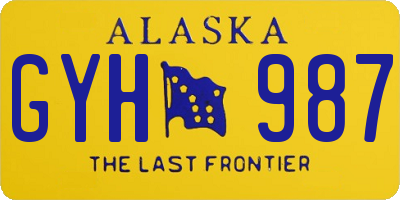 AK license plate GYH987