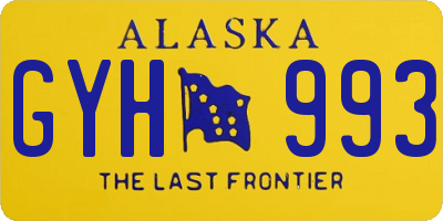 AK license plate GYH993