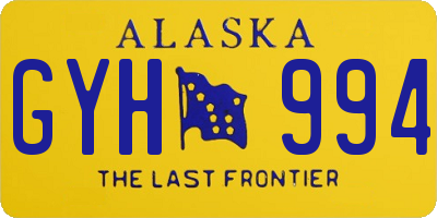 AK license plate GYH994