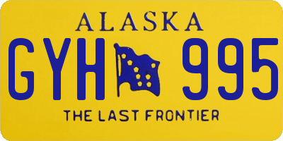AK license plate GYH995