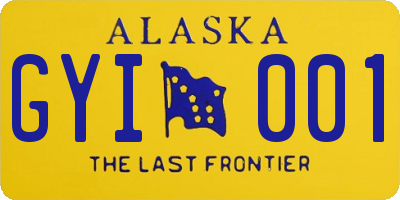 AK license plate GYI001