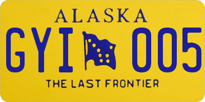 AK license plate GYI005